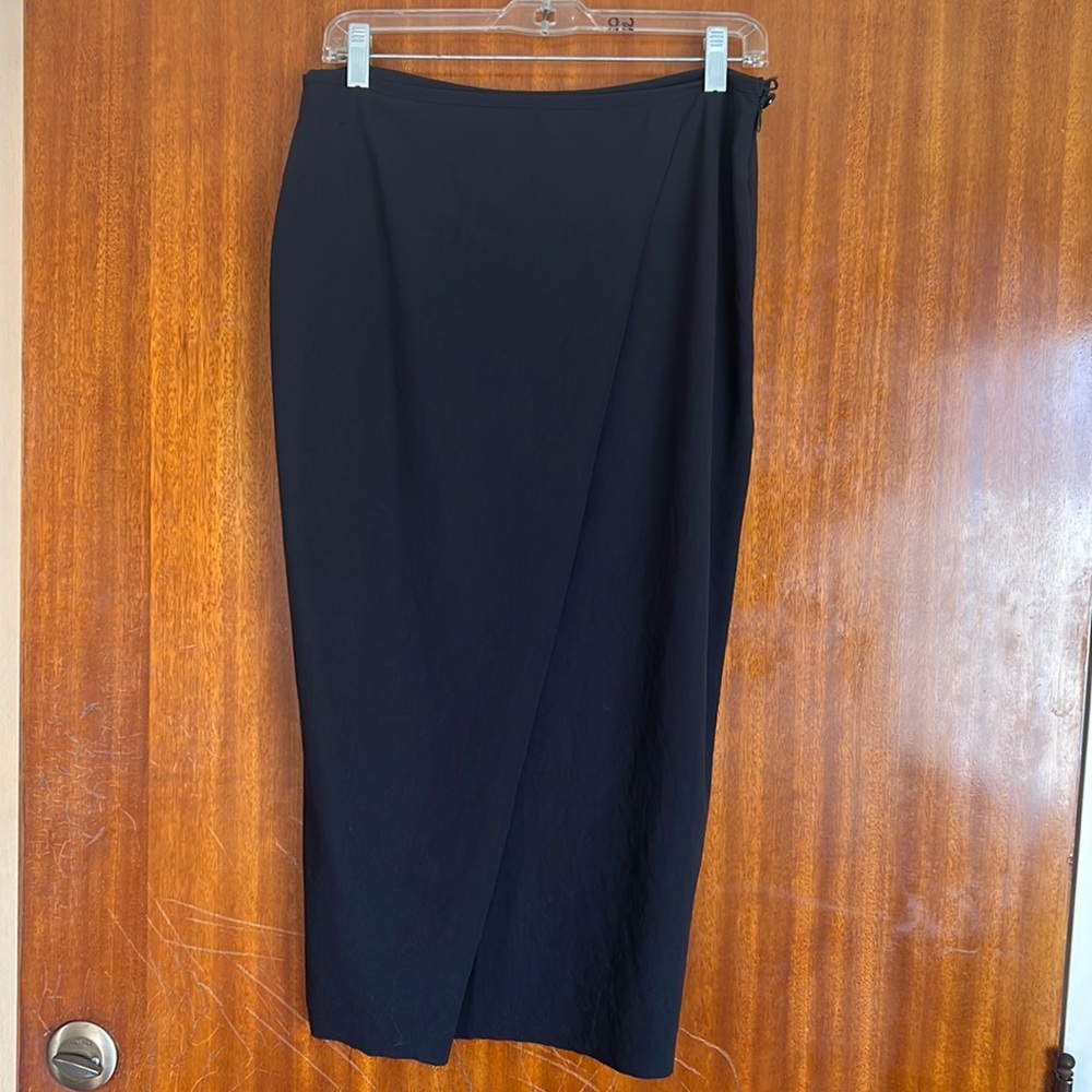 OSKA Faux Wrap Skirt Black UK Size 2 (like a U.S. 8/10)